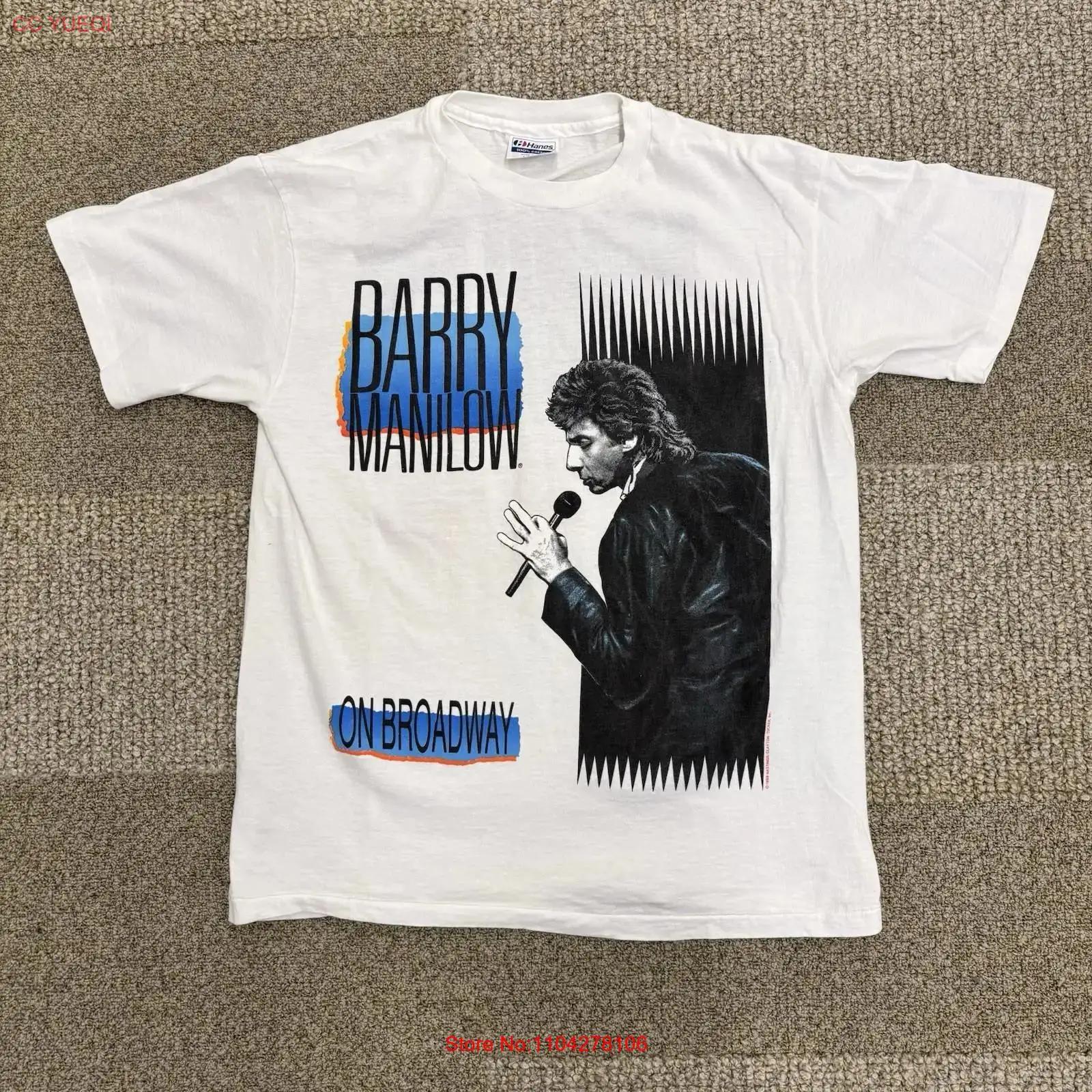 

Vintage 80s 1989 Barry Manilow On Broadway Band Music T Shirt vintage Washed graphic Casual Unisex Top For Everyday Wear 5XL різнокольоровий