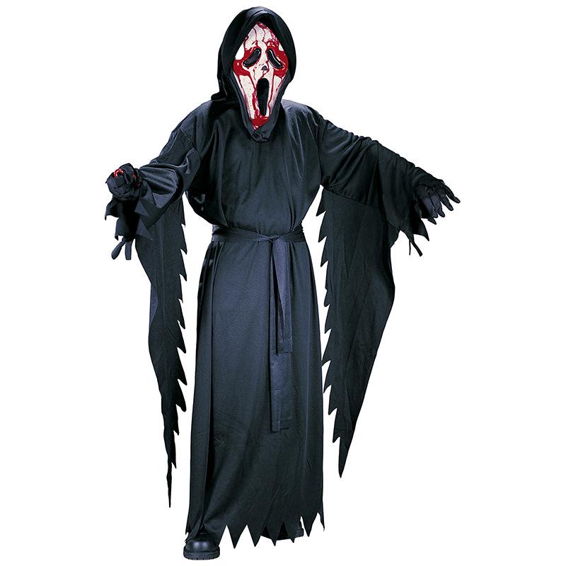Scream Horror Cosplay Costume with Scary Knife for Kids & Adults