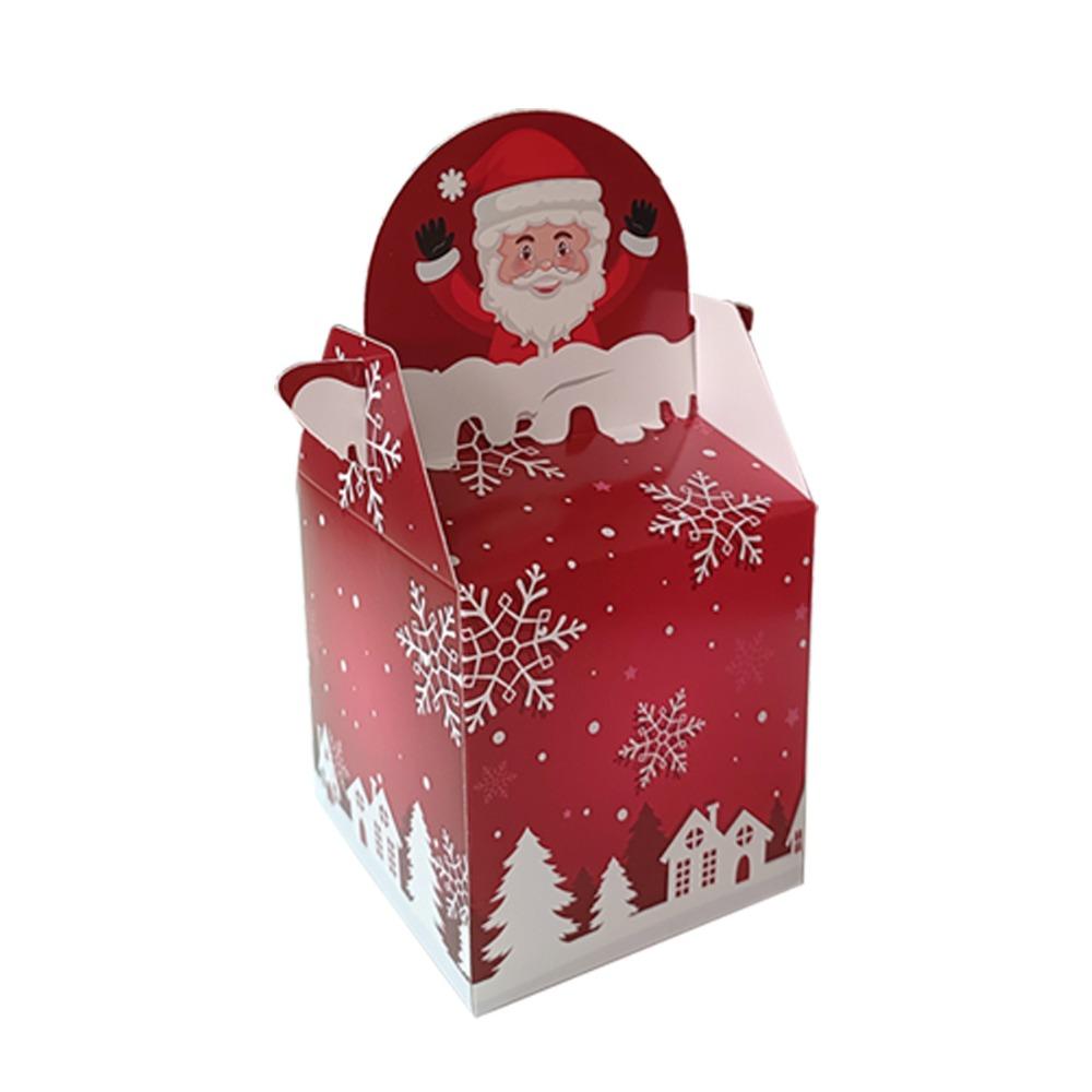 12pcs Cute Christmas Gift Box Paper Xmas Eve Packaging Bag Christmas Decoration Candy Box  Snack