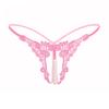 Women Panties Sexy Lingerie G-string Hong Thin Rope Hollow Open File Beaded Pearl No Trace Breathable Underwears