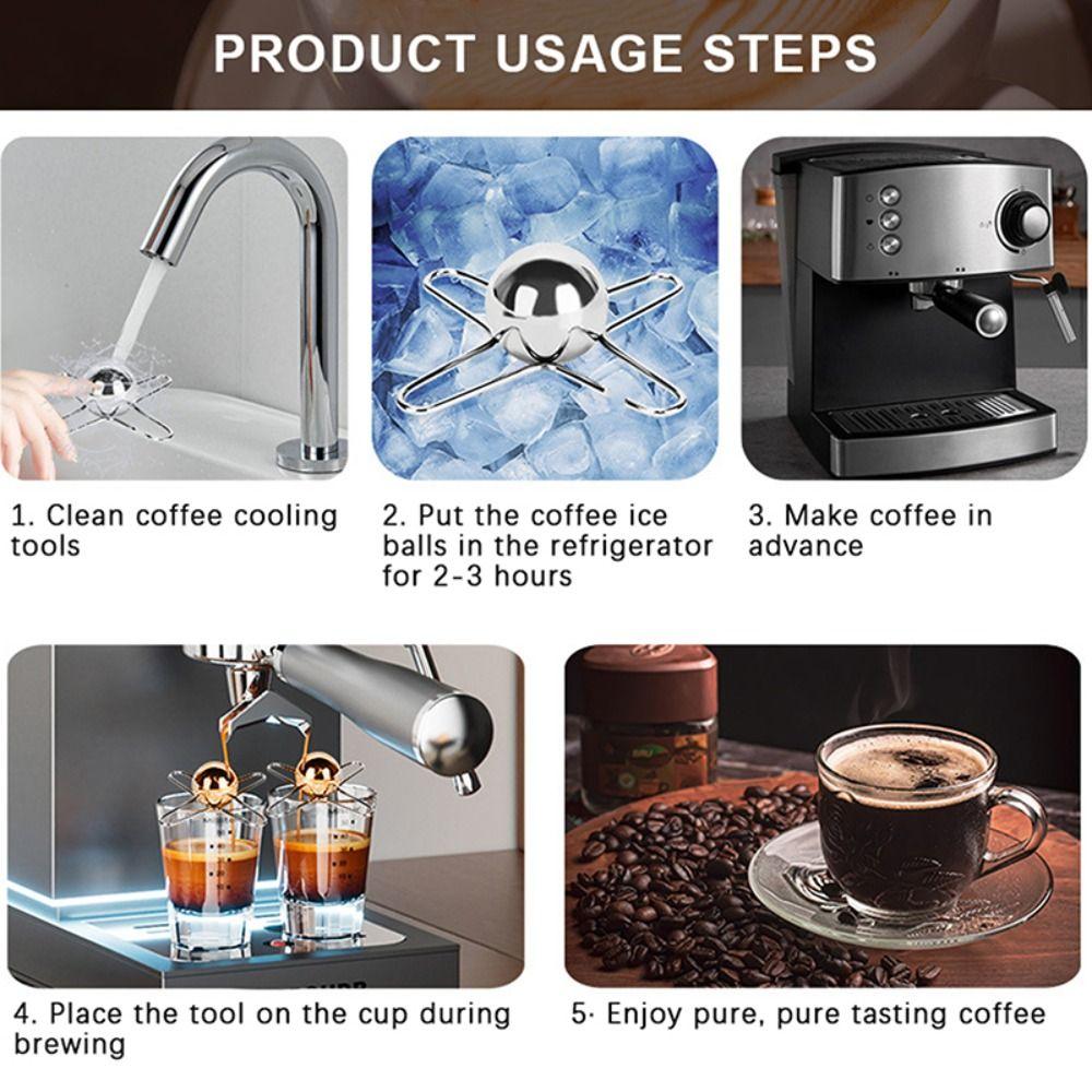 Reusable Cooling Coffee Tool Stainless Steel Ice Hockey Holder Durable Iced Coffee Chiller  Wine