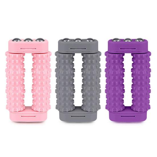 Hand Massager with Steel Ball Physical Therapy Trigger Point Deep Tissue Massager Portable Travel Massage Roller Spiky Grippie Stim Fidget Toy