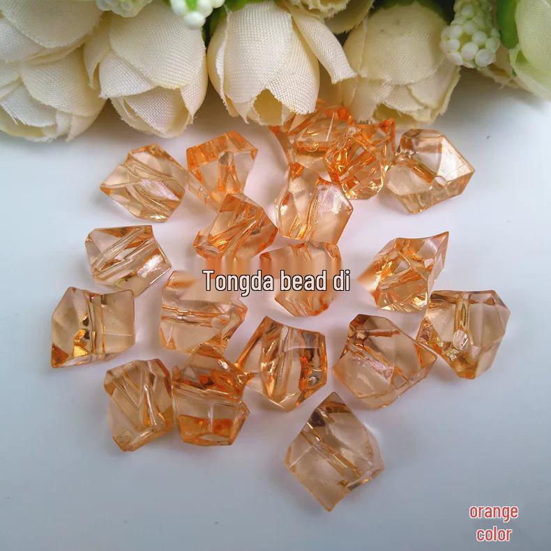 DIY Beaded Earrings Kit: 7x13mm Acrylic Irregular Imitation Crystal Ice Cube Beads.