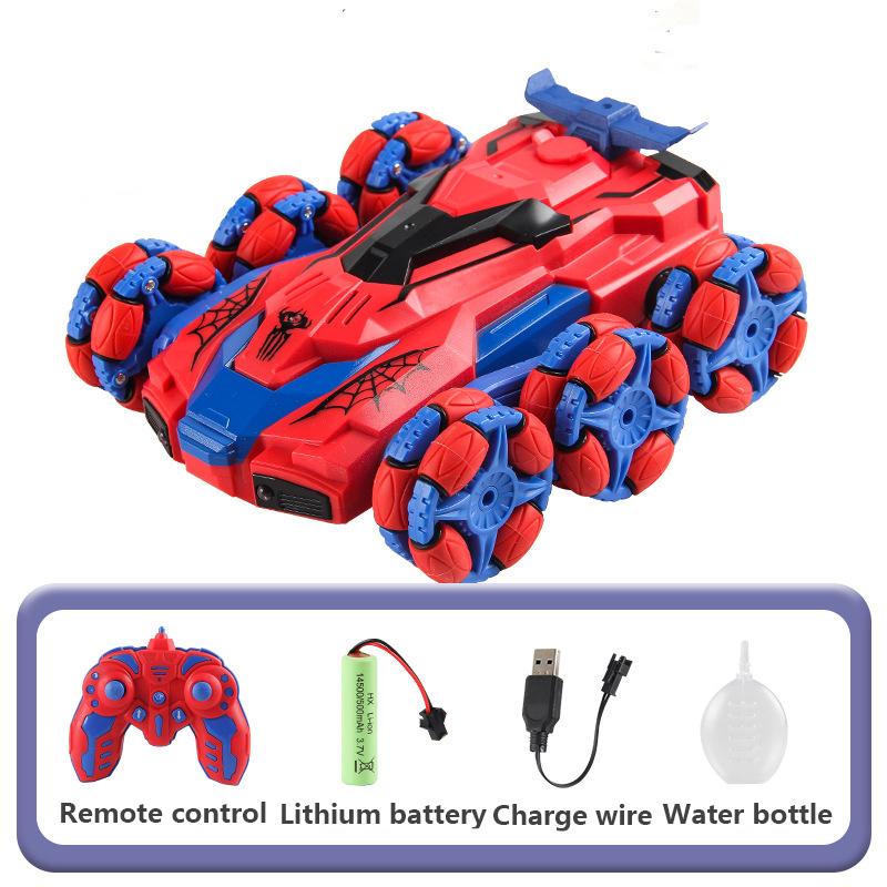 Spinne 2.4G Drahtlose Fernbedienung Auto Kinder Stunt Kletter Spray Licht Verformung Rennen USB Ladeauto Spielzeug für Kinder Geschenke
