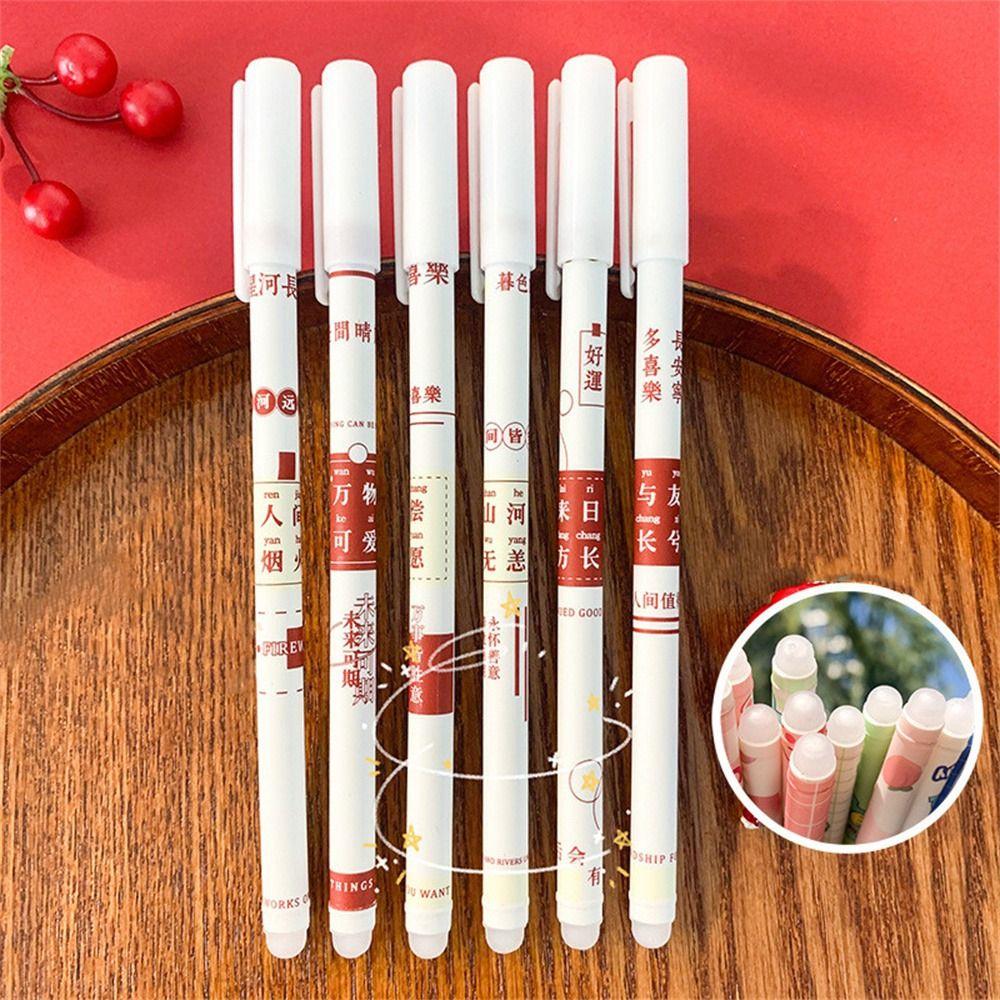 Washable Handle 0.5mm Press Pen Cartoons Erasable Pen Student Pen Neutral Erasable Pen Gel Pens
