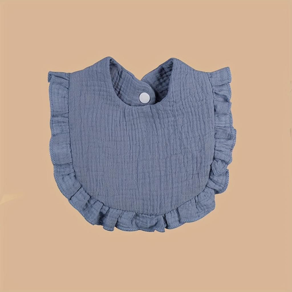 Květinový potisk Dětské bryndáčky Nastavitelné Zapínání Sliny Ručník Nařasený okraj Mušelín Bavlna Odříhnutí Tkaniny Duha A Grade Dívčí šátek na krmení