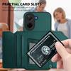 Card Holder Back Case For Xiaomi Poco X5 Redmi 14C 14R 13C 12C 11A 10C Note 12 Magnetic Button-Flip Leather Wallet Phone Cover
