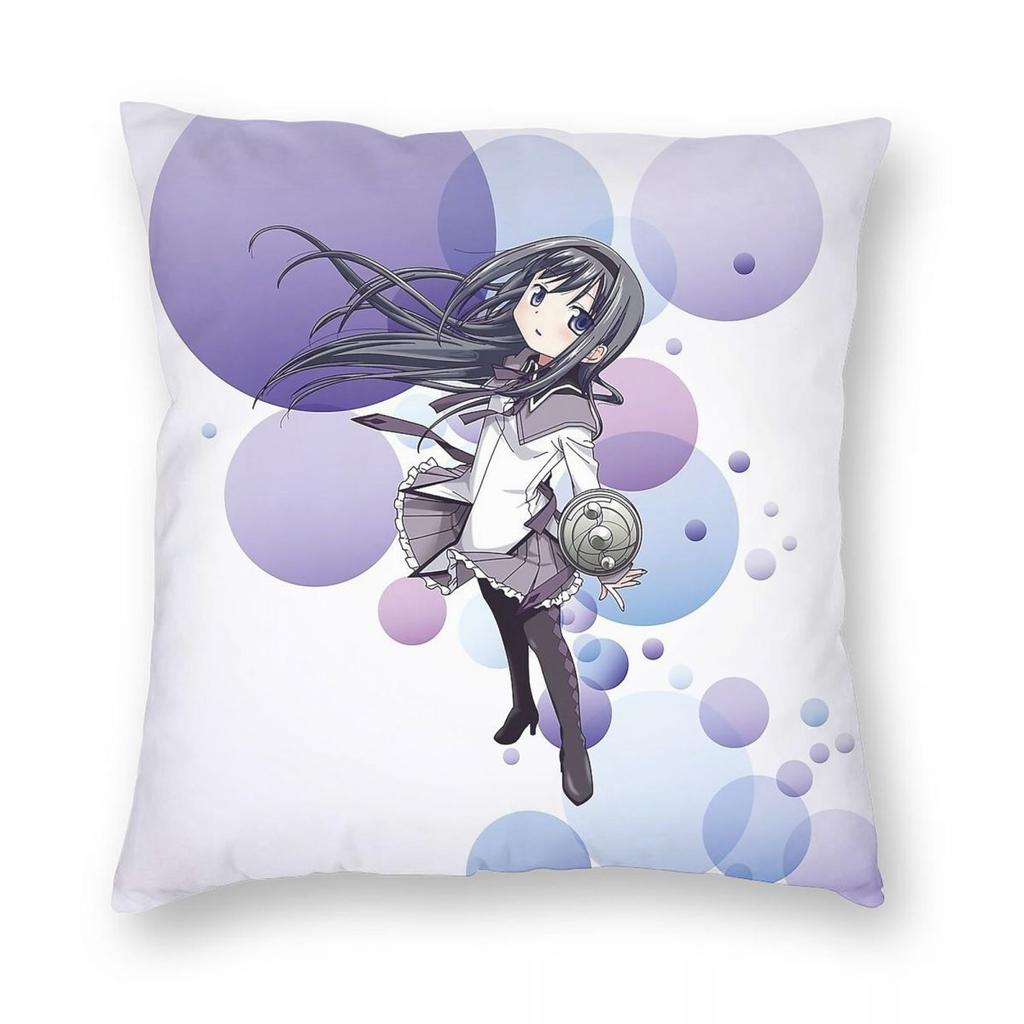 Puella Magi Homura Akemi Square Pillowcase Polyester Linen Velvet Creative Zip Decorative Pillow Case Home Cushion Cover