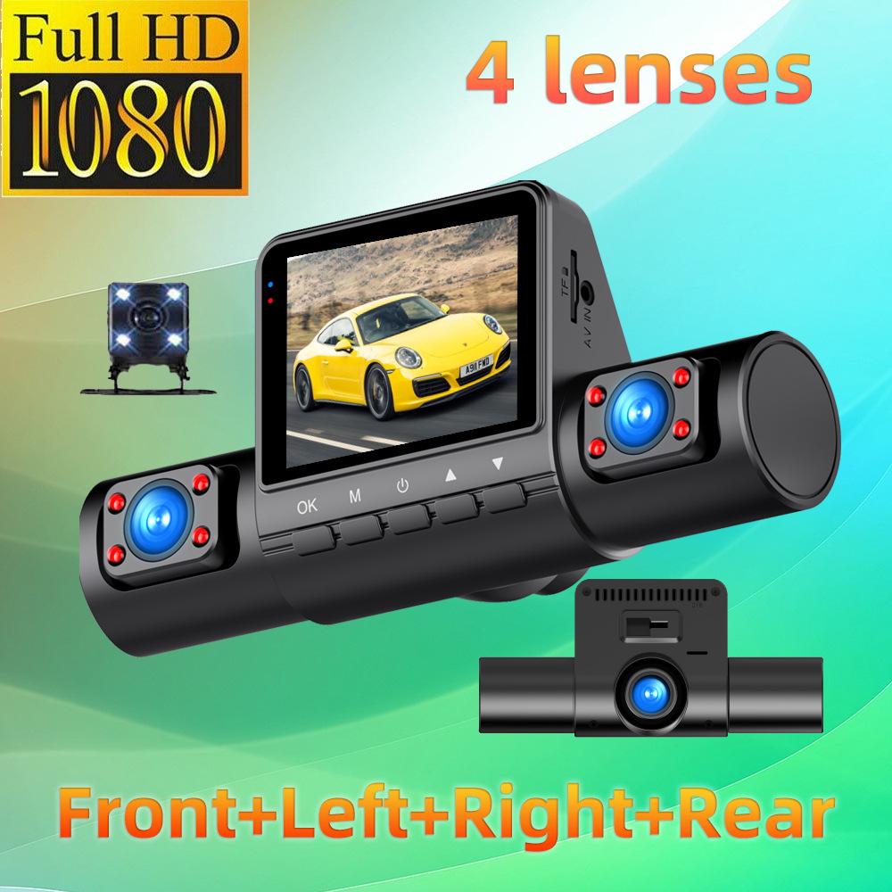 M80 Pro 4-Channel Dash Cam with Four Lenses, 1080P HD, Infrared Night Vision, and Parking Monitor