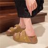 Fashion Smile Women Slippers Retro Trend With Buckle Slippers Summer Casual Women Shoes Comfortable Beach Slippers Round-headed Slippers