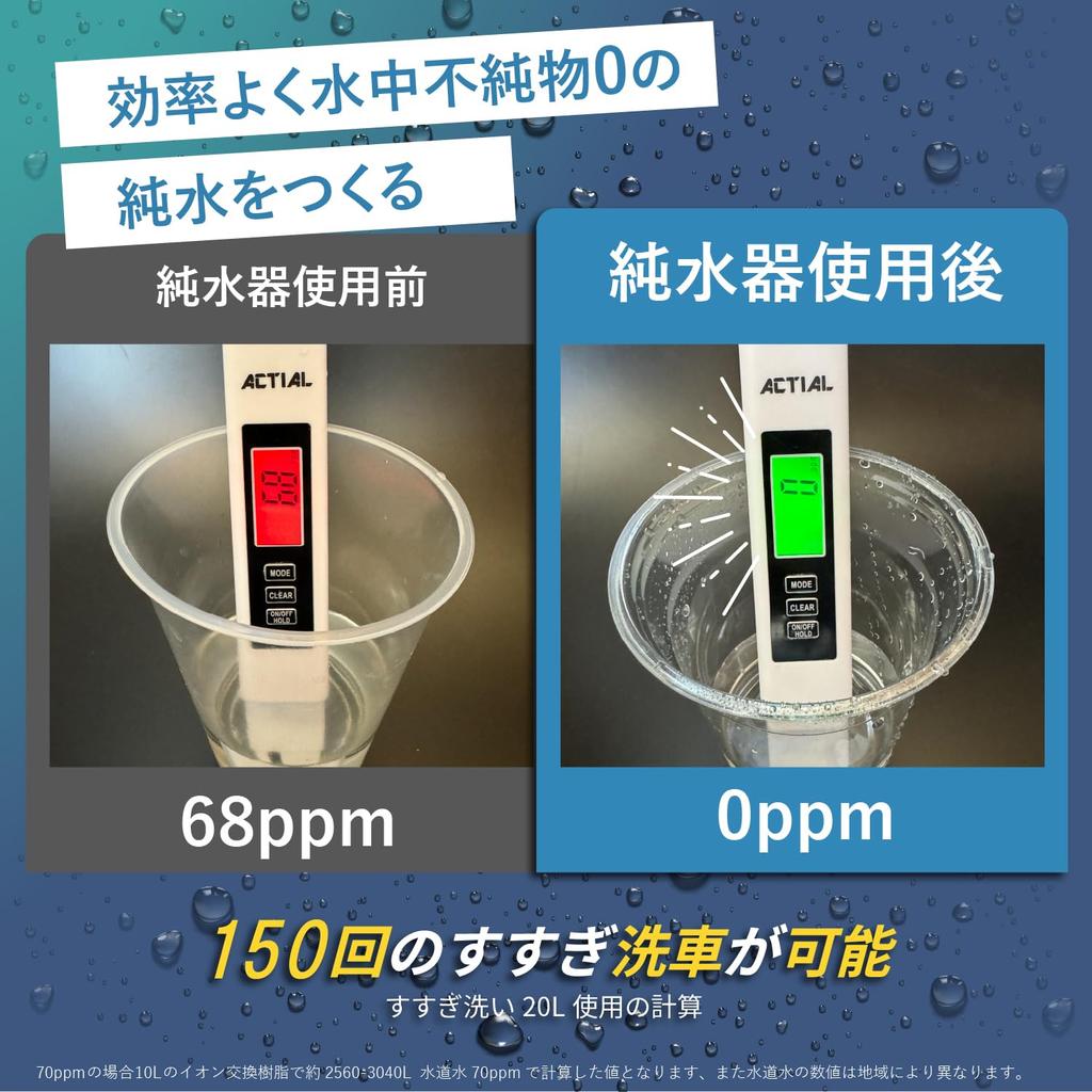 ACTIAL Ion Exchange Resin for Car 10L Ion Exchange 2 X 5L Bags Wash, (10L Resin),