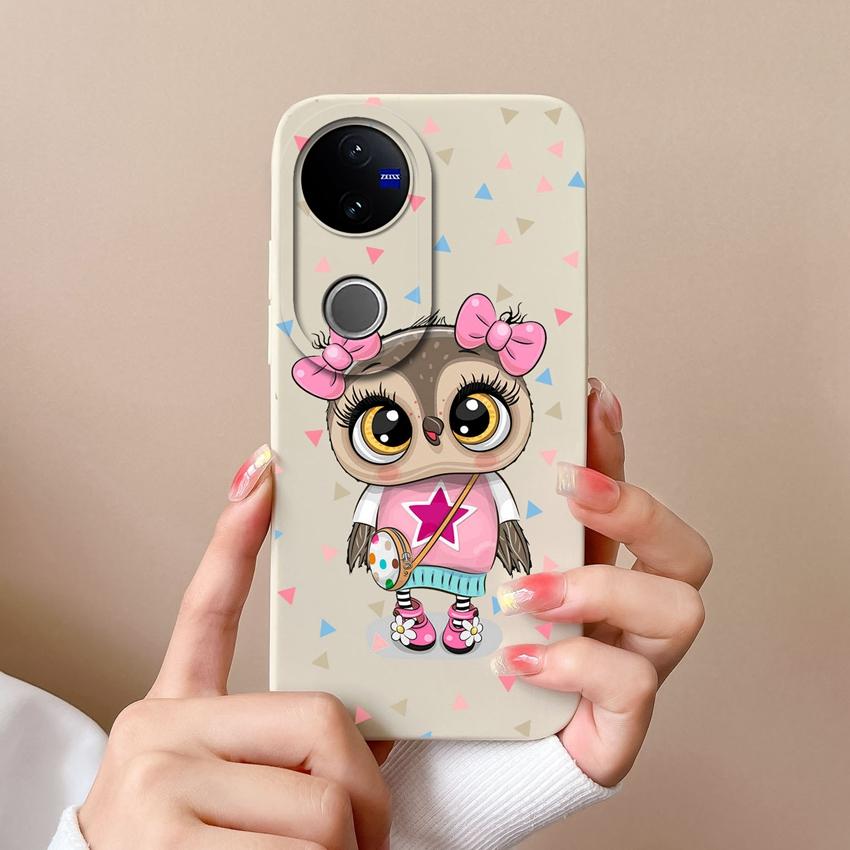 

Милый мультяшный чехол для телефона с кошкой для Vivo IQOO Z10X Y53S V50 Y16 Y31 Y55 Y51 Y70 Квадратные противоударные премиум-защитные чехлы из жидкого силикона для Vivo Shell Vivo IQOO Z10X