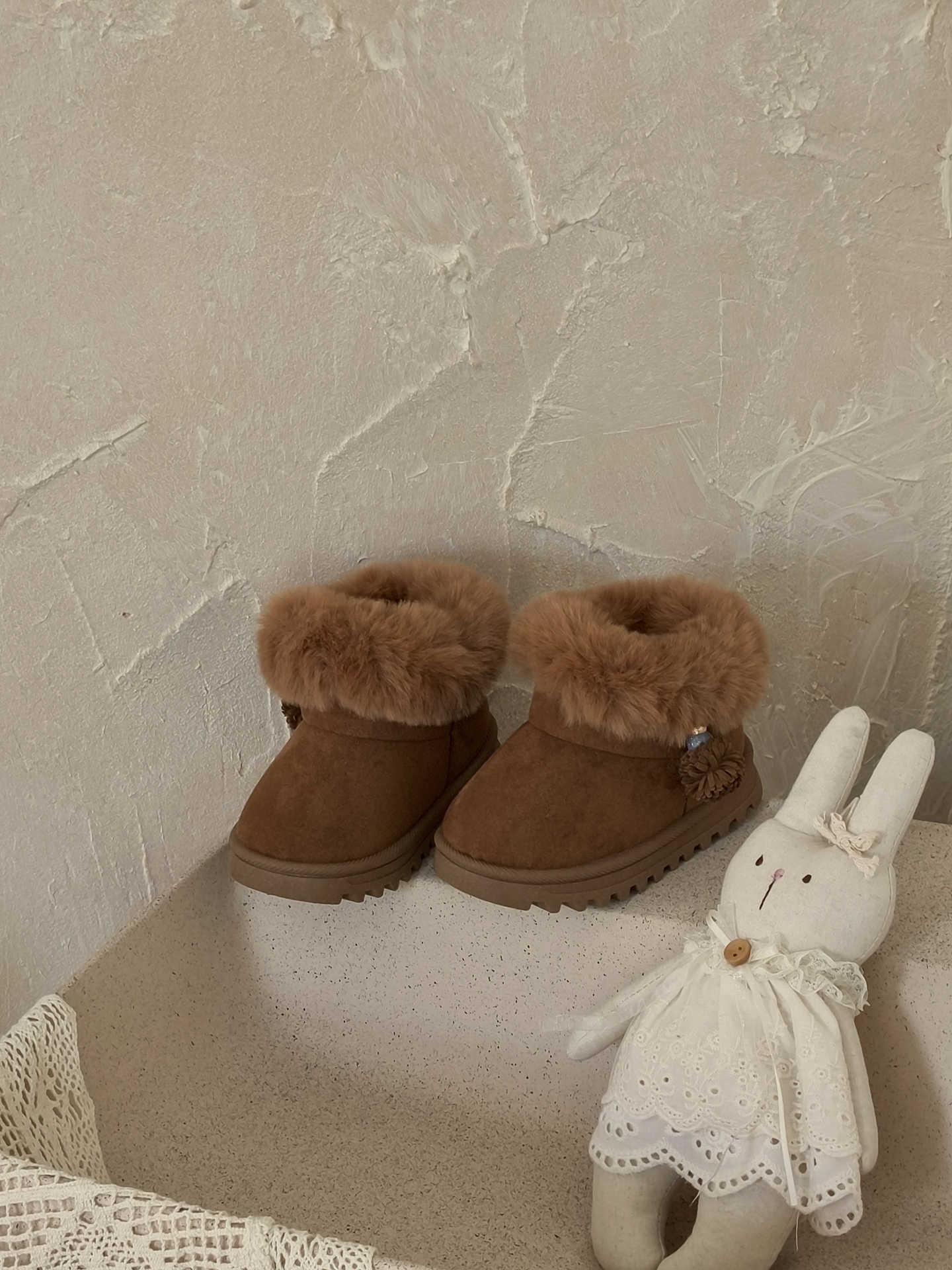 

XSHX ретро колосья | Для мальчиков и девочек осенне-зимние гибкие утолщенные теплые нескользящие толстый вельвет плюш 31