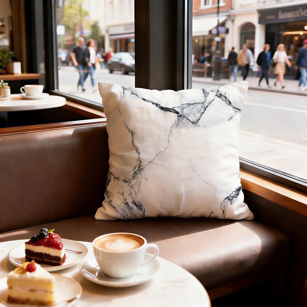 Simple white marble Cushion Cover Decorative Cushions Covers Cover Sofa x Pillow  Piece x x Pillowcase