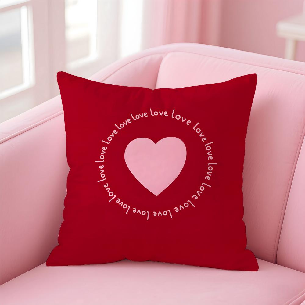 Moderne Pinke Liebe Kunst Luxuriöse Kissenhülle Kissenbezug Weicher Freundlicher Stoff Verdeckter Reißverschluss