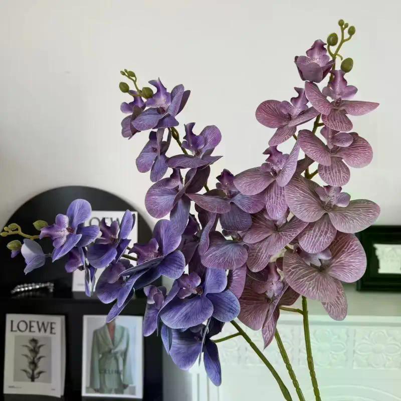 Umělá můra orchidej Falešné květiny Pro domácí dekor Obývací pokoj Hotelové okno Svatební aranžmá