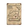 Vintage F1 Formula Racer Poster Metal Tin Sign Plaque Aesthetics Racing Monaco Grand Prix Circuit Track Wall Art Home Room Decor