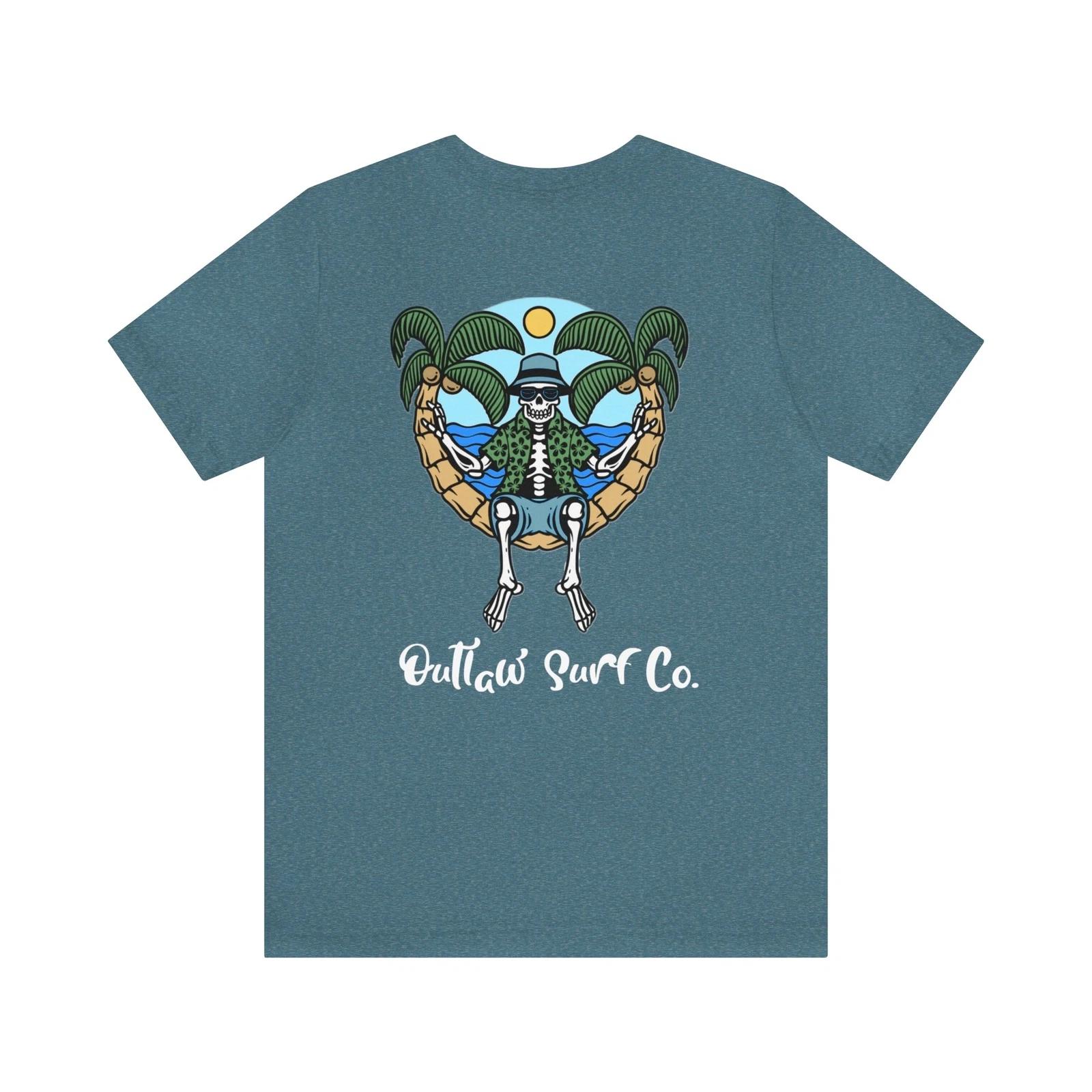 Outlaw Surf Skeleton Sittin Pretty T-Shirt 3XL