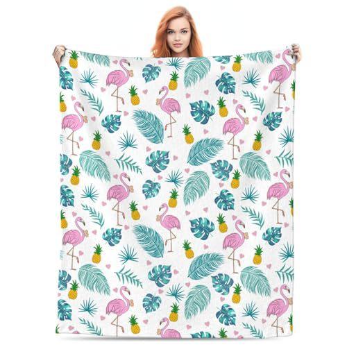 Pink Flamingo Flannel Blanket Lightweight Soft Sofa Blanket Direct Supply