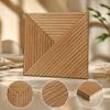 Slatted Soundproof Wall Panel Wood Grain Wall Sticker New 3D Wall Panel  Home Office