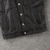 Motorcycle Vest Hood Genuine Cow Men Leather Sleeveless Jacket Biker Riding Vests Men's Genuine Leather Waistcoat Spring