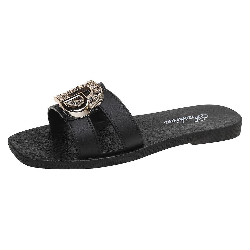 Fashion 2025 New Flat Slippers for Women Summer Outdoor Wear Fashionable Summer Ladies High-end Outdoor Sandals Large Size Women's Shoes