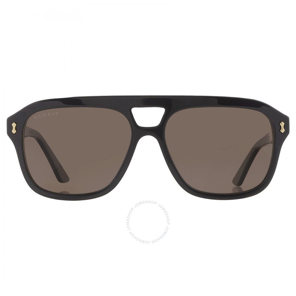 

Gucci Polarized Brown Navigator Men s Sunglasses GG1263S 002 57