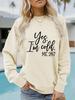 Women's Autumn & Winter Casual Slogan Print Long-Sleeve Pullover Hoodie