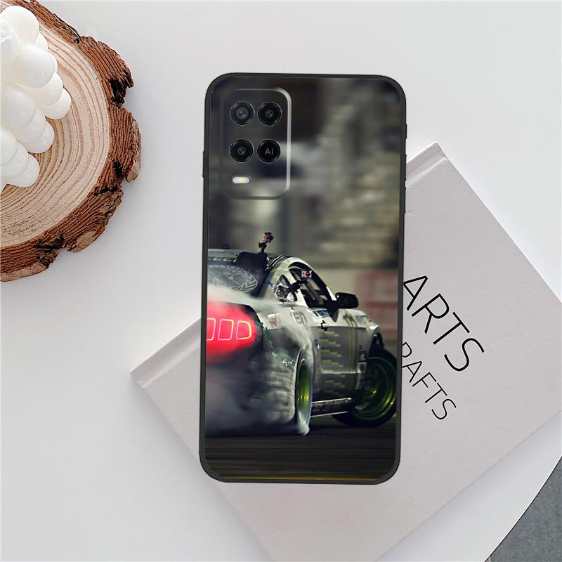 Boy Racer Car Case For Oppo A15 A80 A60 A40 A94 A54 A98 A78 A18 A38 A58 A16 A76 A96 A17 A77 A74 A57S Cover
