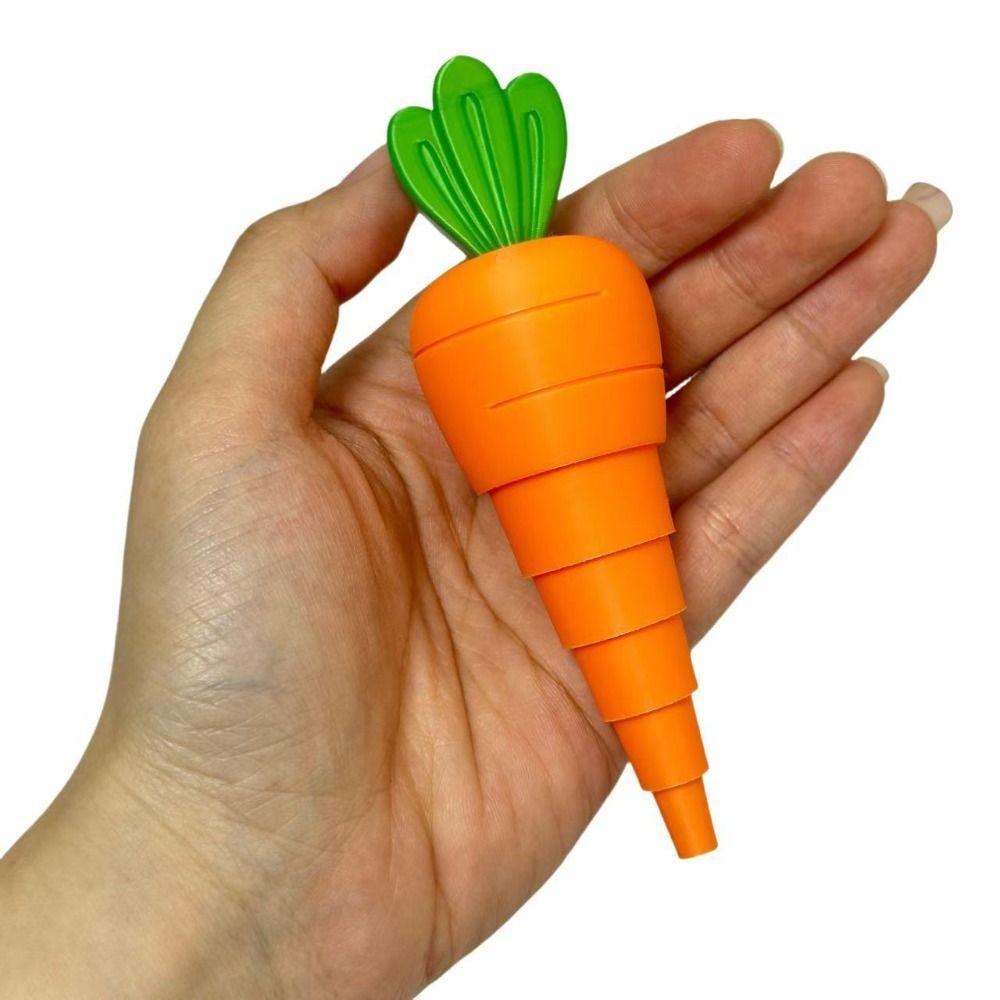 Bunte 3D-gedruckte skalierbare Karotten-Simulationspflanzen, erweiterbares, dehnbares Oster-Ornament, Fidget, Oster-Schreibtischdekorationen