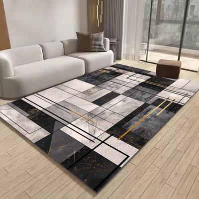 Light Luxury Geometric Carpets for Living Room Modern Bedroom Decoration Carpet Home Sofa Area Rugs Cloakroom Balcony Floor Mats