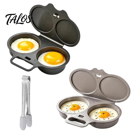 Compact Microwave Steamer Dual Cavity Egg Poacher with Lid And Handle, Food Grade Plastic Durable Poaching Cup Steamer, Oil-free Cooking