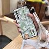 Protective Wristband Phone Case For Tecno Camon17P Kickstand Back Cover Ring Anti-knock Anti-dust Fashion Design Cute