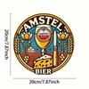 Vintage Amstel Bier Tin Sign 8x8 Retro Aluminum Wall Art for Home Bar Pub Decor