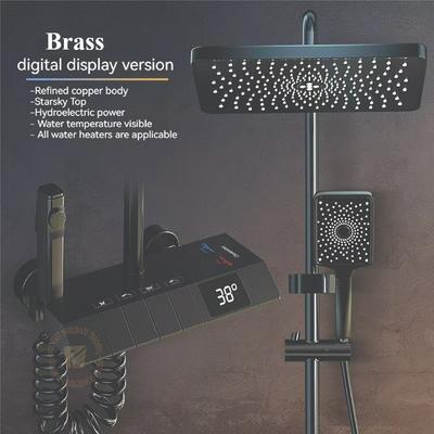 Klaviertaste Messing Digitalpiano Duschset / Badezimmer Digitalanzeige Duschset