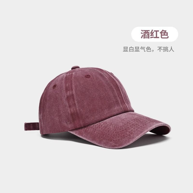 Washed Peaked Cap Men's Enlarged and Deepened Baseball Cap Autumn and Winter Old Cowboy Spring and Autumn Hat Women Show a Small Soft Top