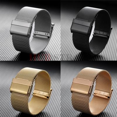 0.6mm Milanese Strap 12/14/16/18/19/20/22/24mm General Use Quick Release Watchband Stainless Steel Band for Omega Belt Men Women