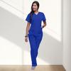 Pocket Zipper Surgical Hand Washing Spa Salon Short Sleeve Work Clothes