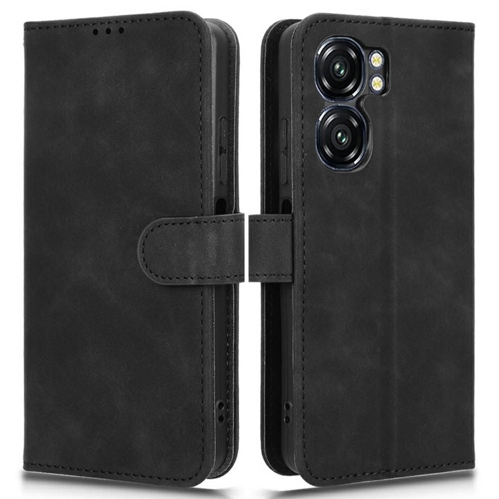 

Для Oukitel C58 Кожаный чехол с эффектом кожи Противоударный Чехол-книжка для телефона-кошелька Black