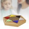 Wooden Chinese Checkers Classic Strategy Game Parties Family Creative Storage 12 Inches Multiplayer