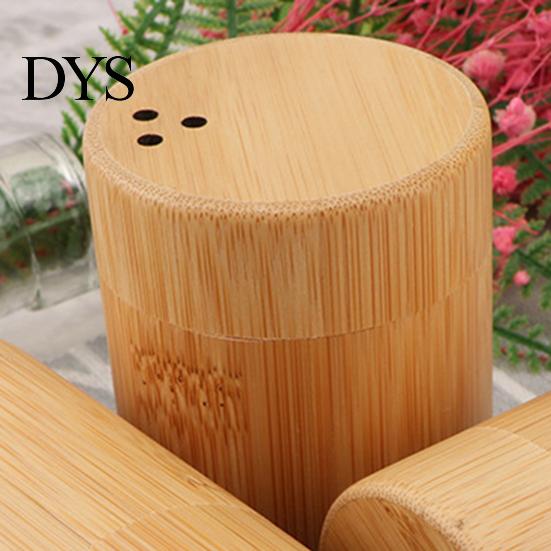 Toothpick Dispenser Storage Box Portable Dustproof Bamboo Large Capacity Round Tooth Pick Holder for Hotel
