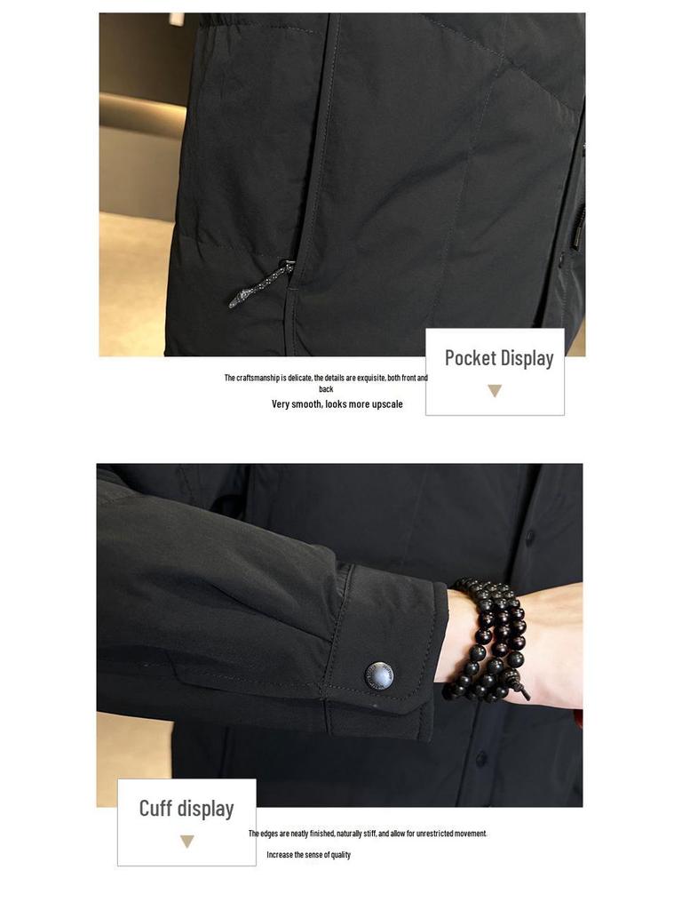 National Standard 90 Men's Trendy Winter Lapel Down Jacket