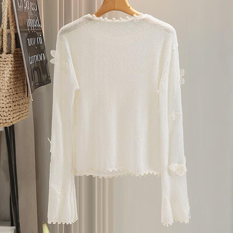 Sybirs Women's Solid Long Sleeve Round Neck Knit Sweater