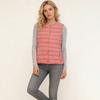 Autumn and winter women's round neck down liner vest V-neck light down jacket thermal jacket vest