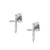 New Hip Hop Punk Gold Plated Cross Stud Earrings Iced Out Cubic Zirconia Jewelry Piercing Stud for Women or Men Ear Accessories