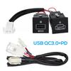 Для Vw Golf 6 Mk6 Jetta 5 Mk5 Scirocco 2006 - 2012 Автомобільний USB-зарядний пристрій PD Швидка зарядка QC3.0 Автоматичний адаптер для зарядки телефону Кнопка