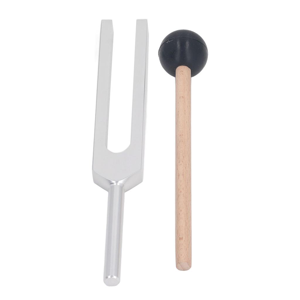 Tuning Fork 528Hz Aluminum Alloy Tuning Fork with Silicone Hammer and Cleaning Cloth for Chakra Healing Meditation