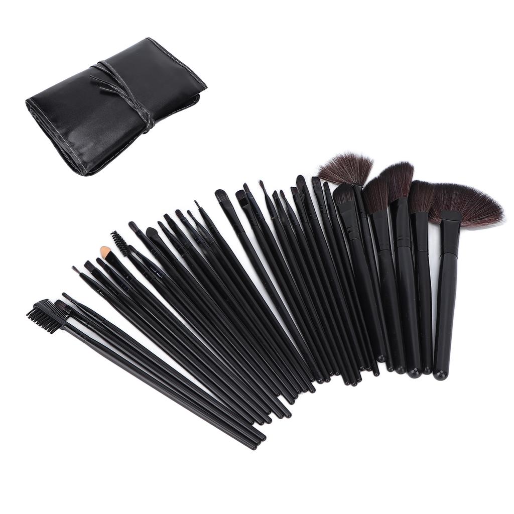 32pcs Complete Makeup Brush Set Face Powder Brush Eyeshadow Brush Beauty Tool Black