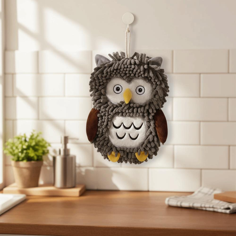 Soft Absorbent Hand Towel Cartoon Hanging Hand Towel Creative Animal Hand Towel Bathroom