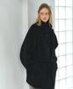 AENTE Wool Belted Half Coat - Navy